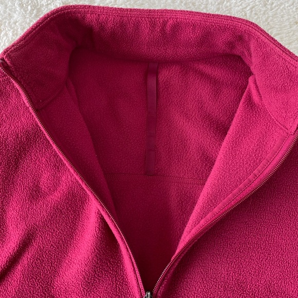 ❤️ Lululemon Oversized-Fit Fleece Half Zip Pomegranate Men’s Size Small - Picture 4 of 15